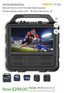 Monster Vision 2 15.6" Portable Video Speaker