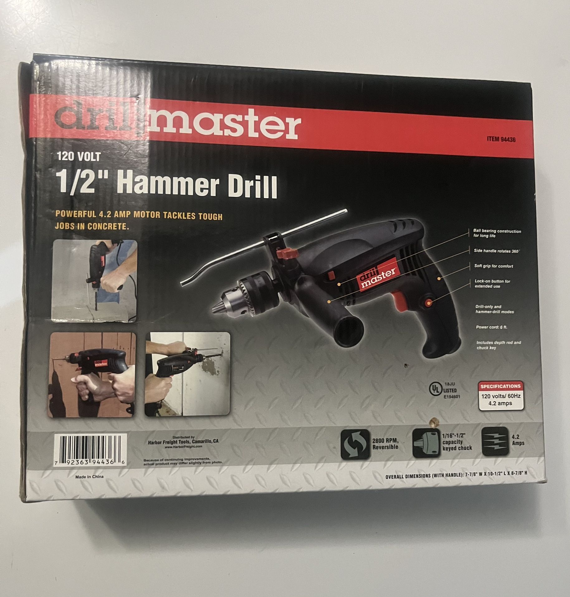 Drill master 1/2” Hammer drill