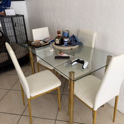 Rectangular Glass Dinner Table