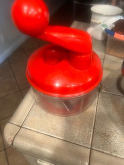 Red Manual Pull-String Food Chopper