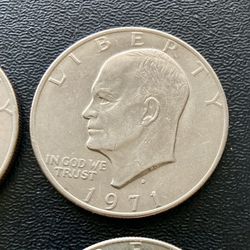 Eisenhower Large Silver Dollar US Coins $10 Each