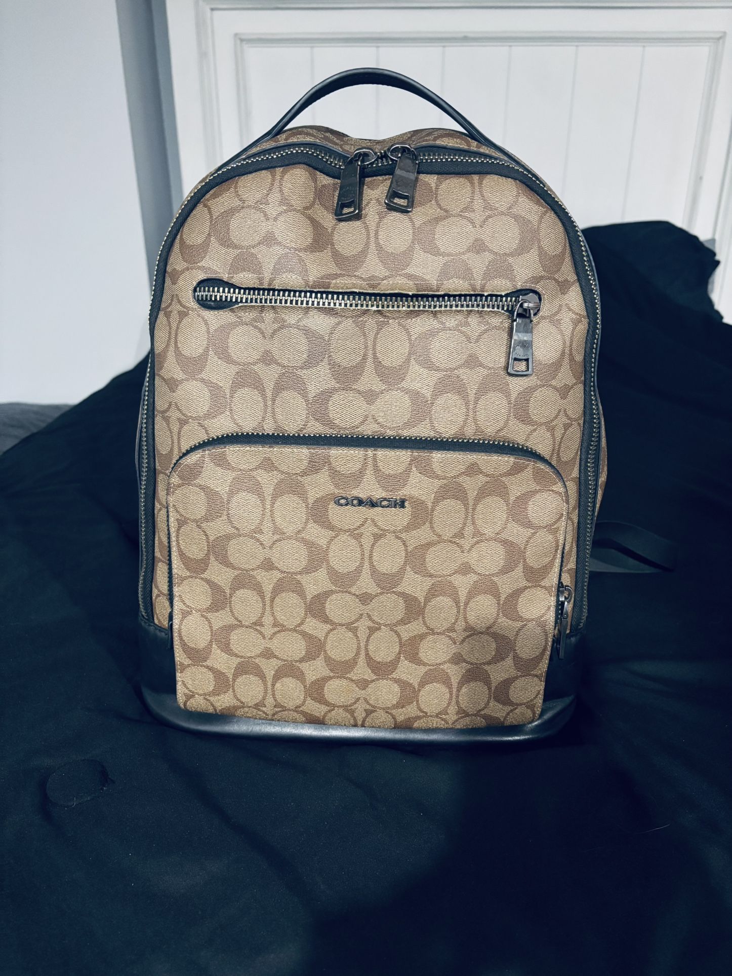 Coach Leather Signature Backpack