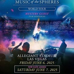 Coldplay concert tickets at the allegiant Stadium today, June 7