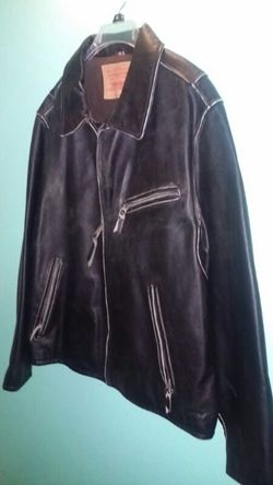 Levi leather jacket. ..size 2x mens...would be a great motorcycle jacket!..great condition!