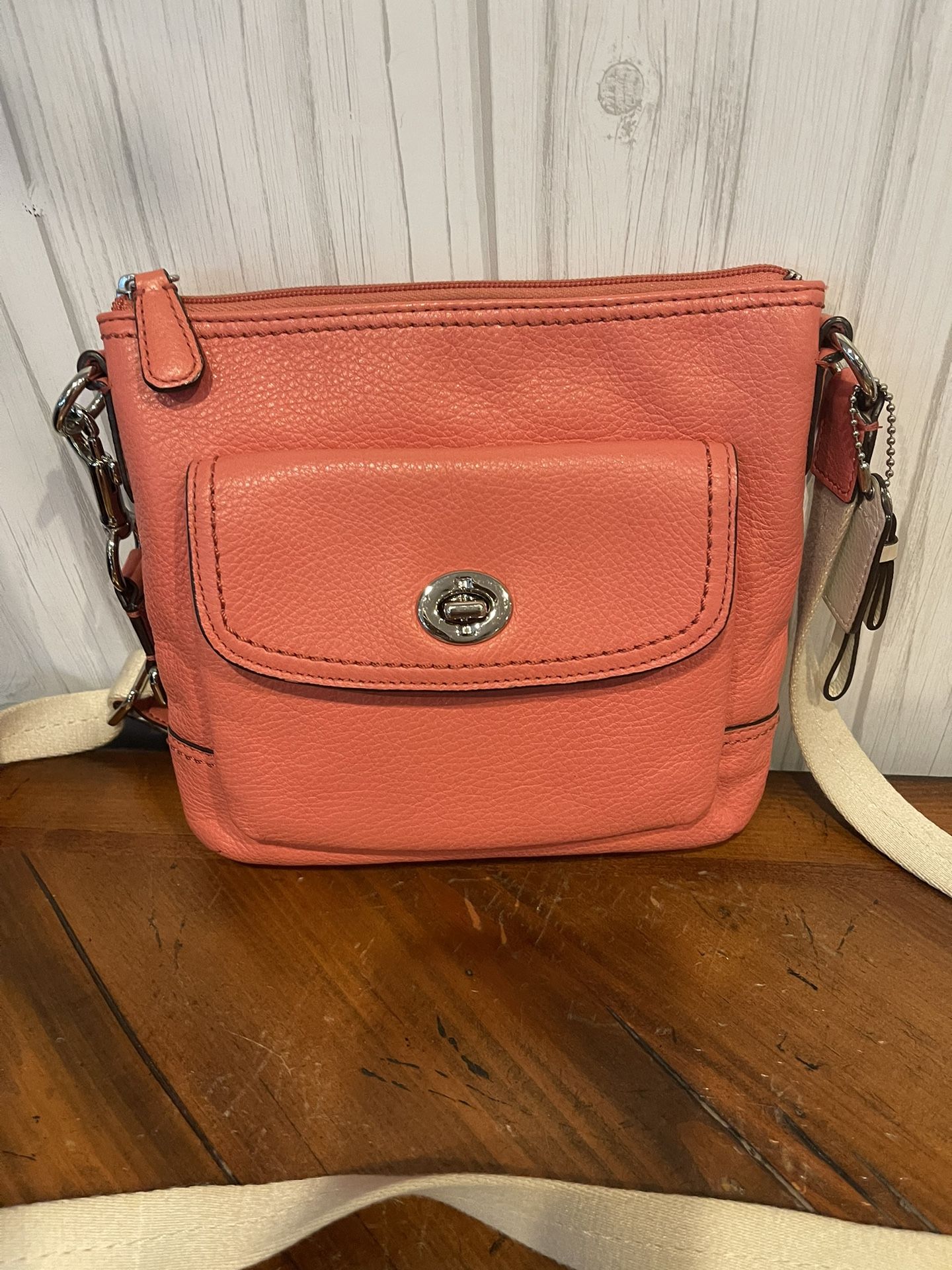 Coach Crossbody Purse Coral Small 