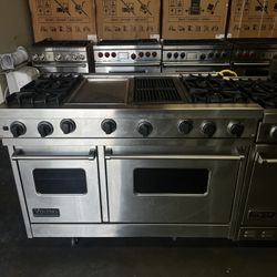 Viking 48”Wide Gas Range Stove In Stainless Steel 