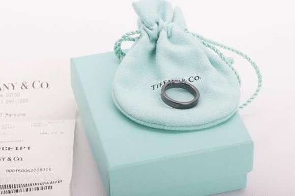 New, Tiffany Titanium 1837 ring