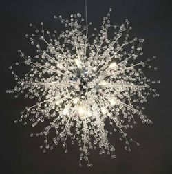 Chandelier Beautiful Elegant 23.5 in Gorgeous Home Light Display New in Box