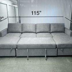 Free Delivery- Brand New Thomasville Pull Out Bed Sectional Sofa with 2 Large Storage 