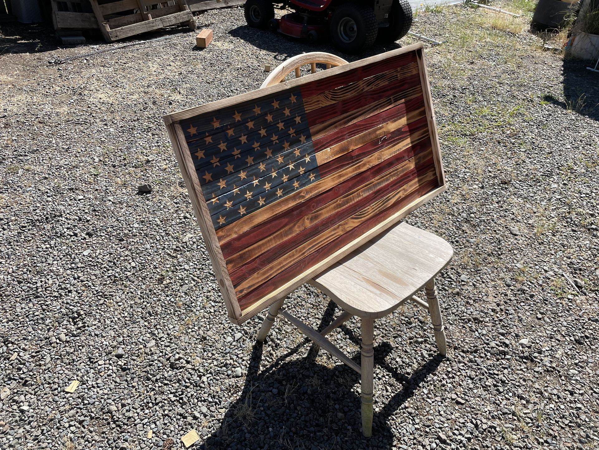 Rustic american flag for sale in rochester wa offerup