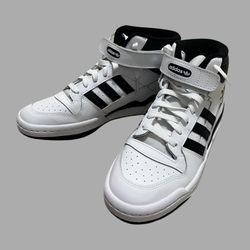 Adidas Forum Mid White and Black