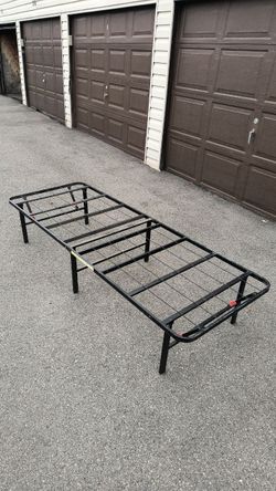 Compact Folding Metal Bed Frame /  Folding Cot Base - 6ft x 2ft