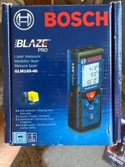 BOSCH -BLAZE PRO GLM165-40.  Up to 165 feet