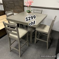 Thanksgiving 5 Piece Counter Height Dining Table Set 