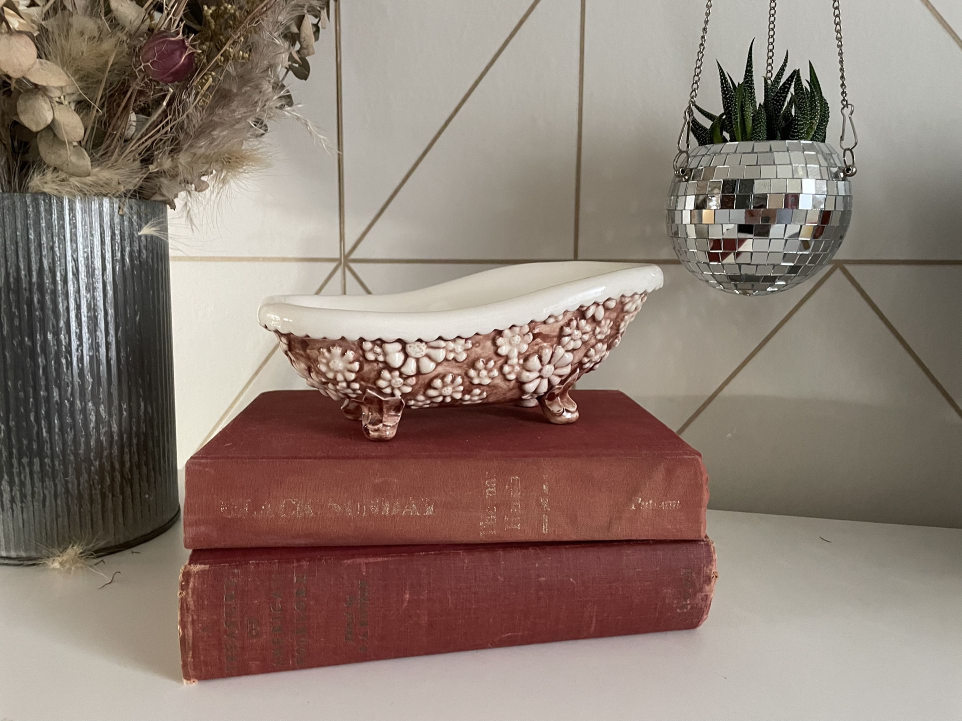 Vintage Ceramic Mini Claw Foot Tub 