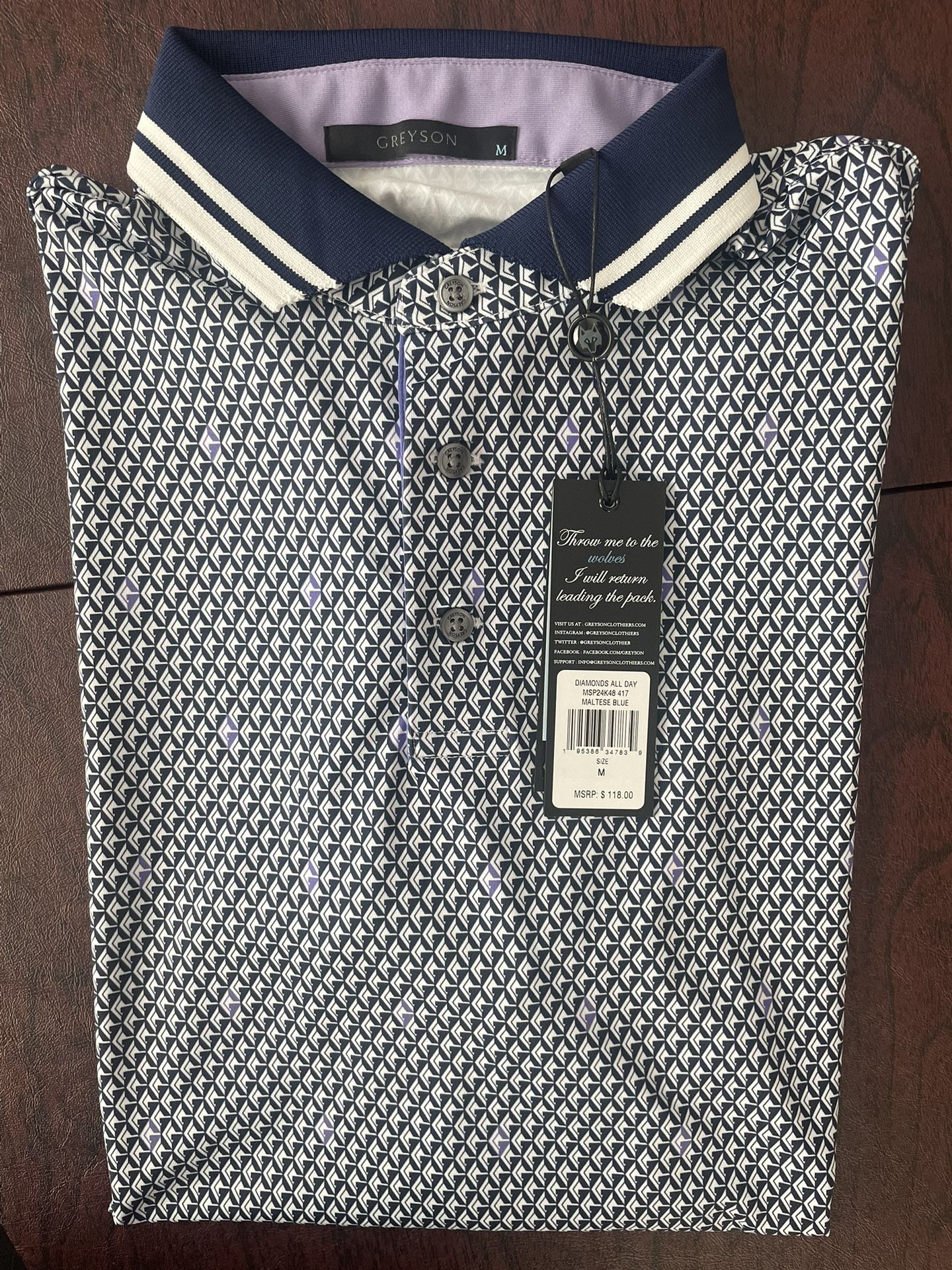 Greyson Golf Shirt Men’s Medium NWT