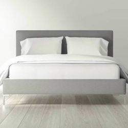 Saatva Santorini, Pewter Linen Full Size Bed Frame, Brand New in original unopened box
