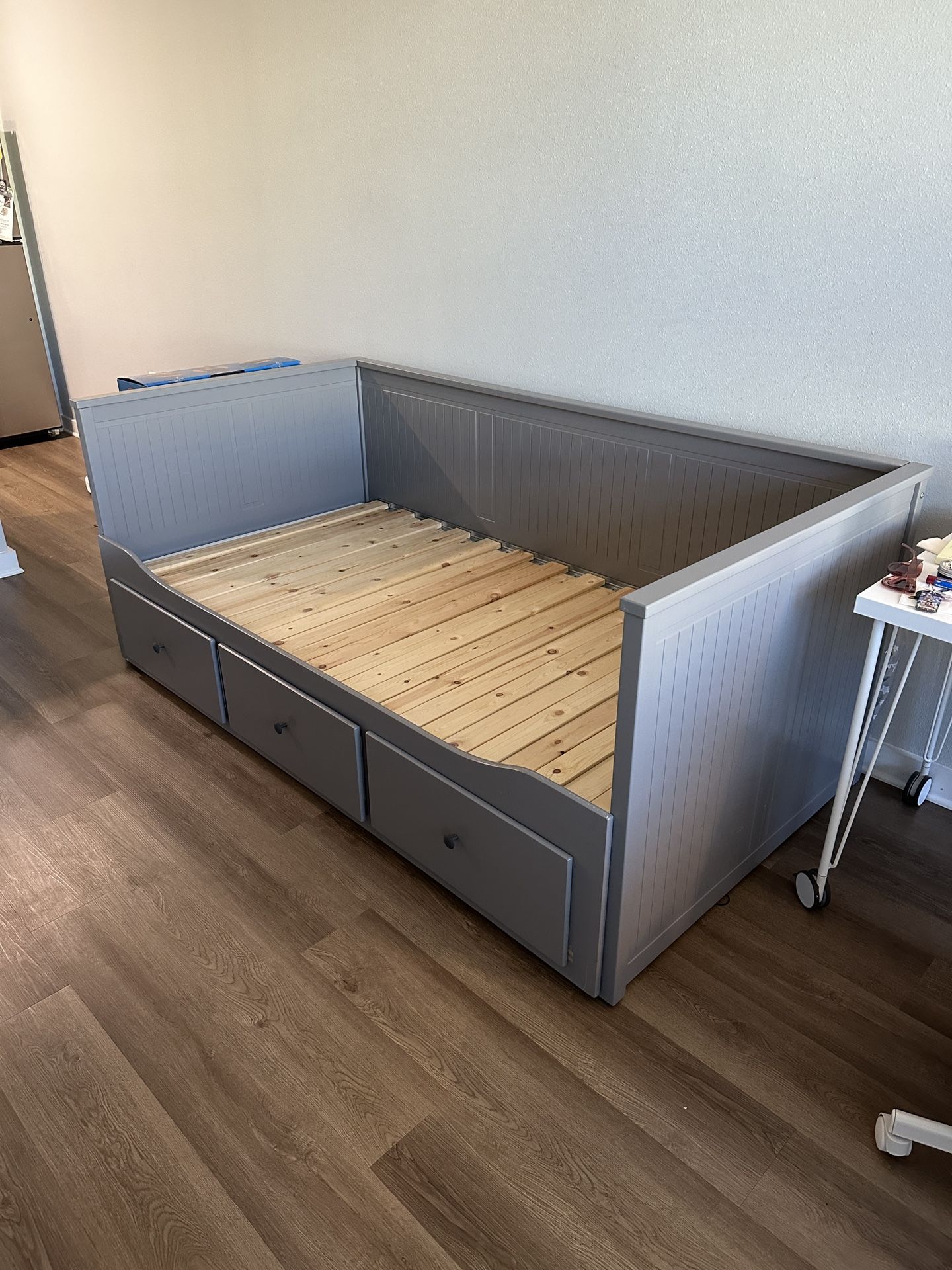 Grey IKEA HEMNES daybed with 3 Drawers
