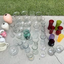 60 Vases Lot All Together Wholesale 
