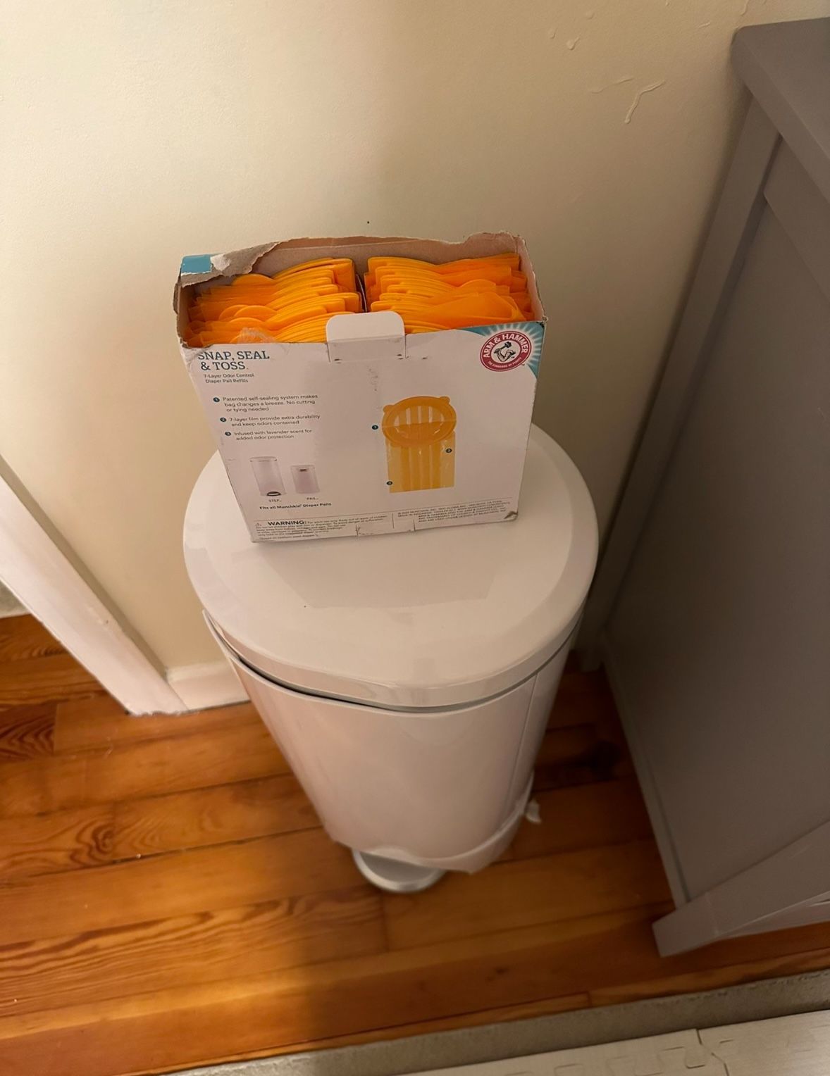 Free Munchkin Diaper Pail With Bags