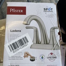 Pfister Ladera 4 in. Centerset Double Handle Bathroom Faucet in Spot Defense Brushed Nickel