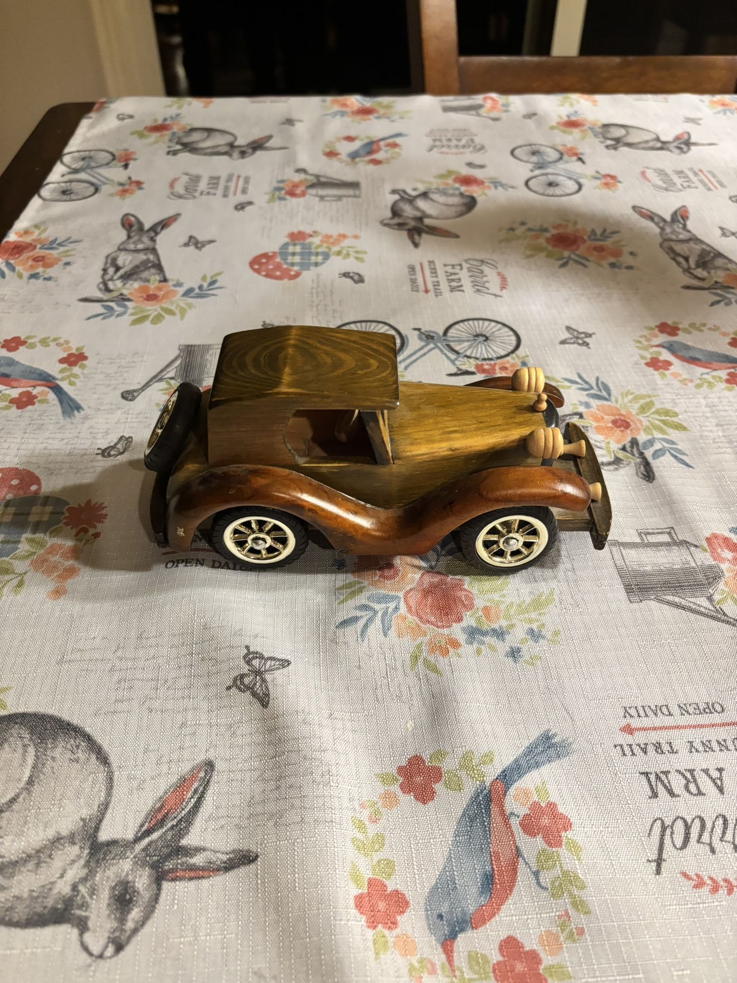 Vintage Old Model Handcrafted Wooden Car