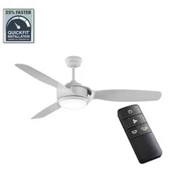 Sedgewood 60 in. White Color Changing Integrated LED Matte White Ceiling Fan with Light Kit and Remote Control