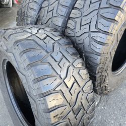 4 used tires Lt35x12.50r18 Toyo RT Open Country $250.00 FIRM PRICE, FIRM PRICE 