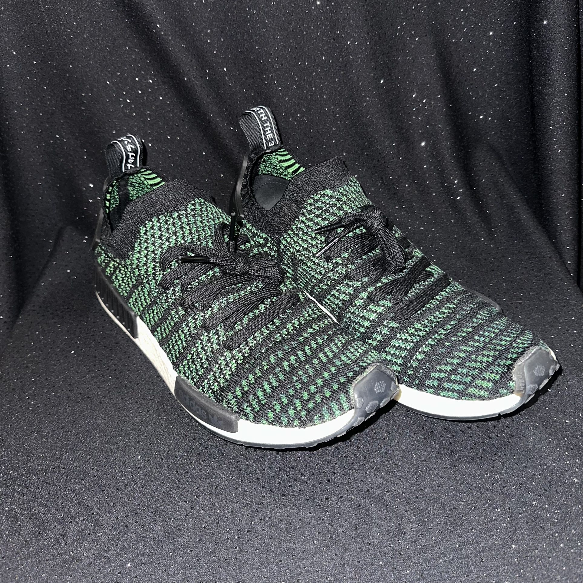 adidas | Men’s Noble Green NMD R1 STLT Prime-knit AQ0936, Size 11.5