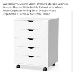 White Rolling Drawer