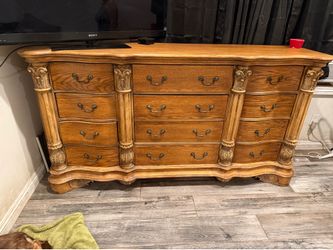 Hand Carved Hardwood Dresser