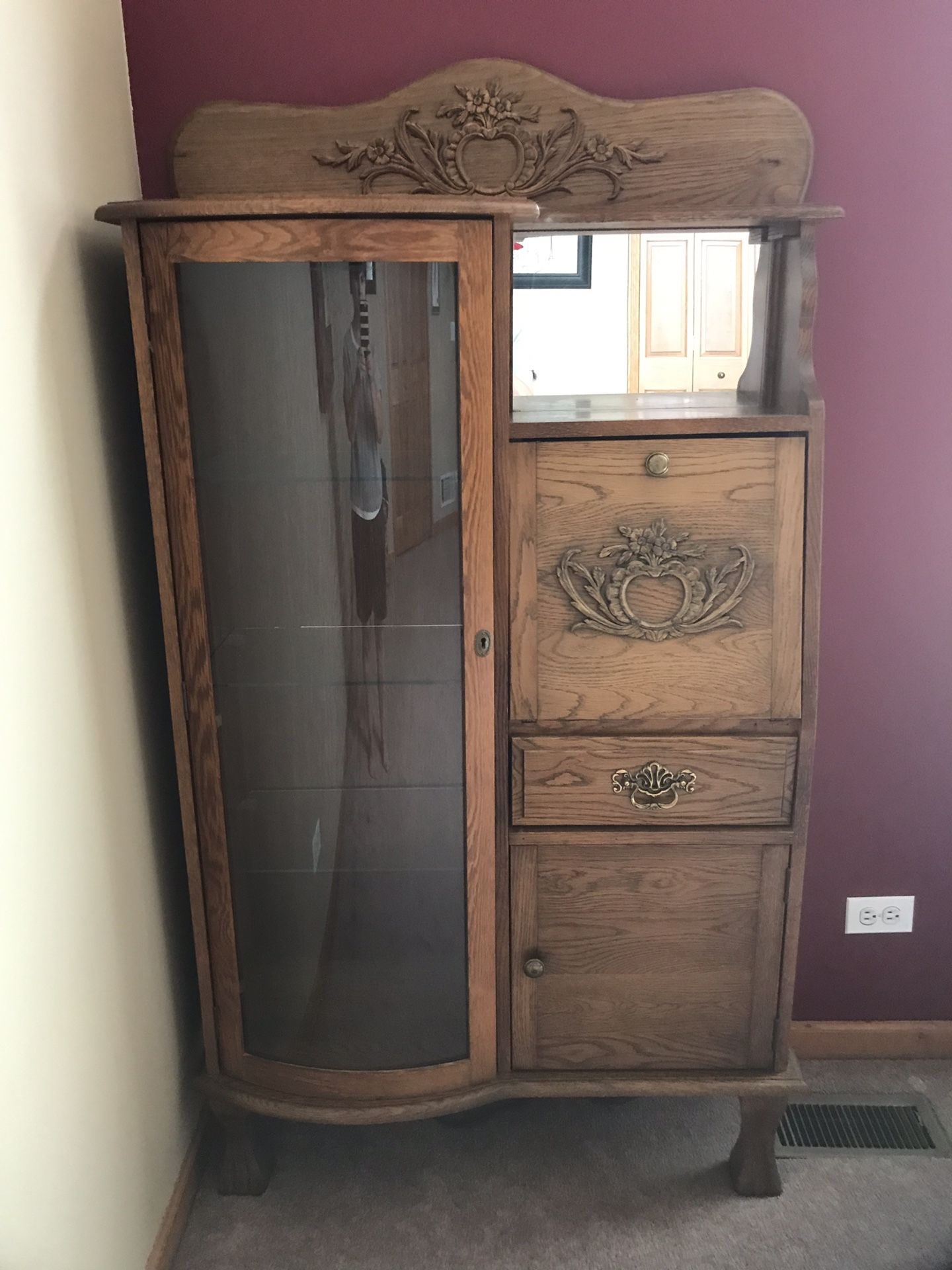 Antique Desk/Display Cabinet