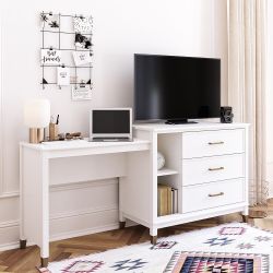 White Media Dresser & Desk