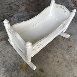 Kids Toy Doll Rocking Cradle 