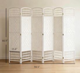 6 Panel White Divider 67”x94”