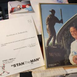 Stan Musial Autographed 11x14 Framed Photo LIMITED EDITION 963/3630 W/COA
