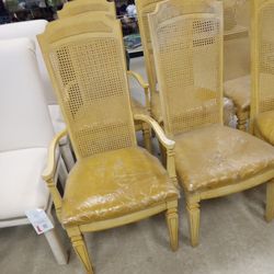 Six Blond Dinning Chairs.Normaluse Sturdy.