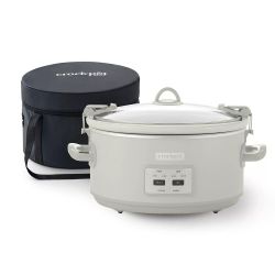 Crock-Pot 7-Quart Cook and Carry Programmable Slow Cooker with Carry Bag
White -