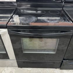 5 Burner Black Glass Top Stove 