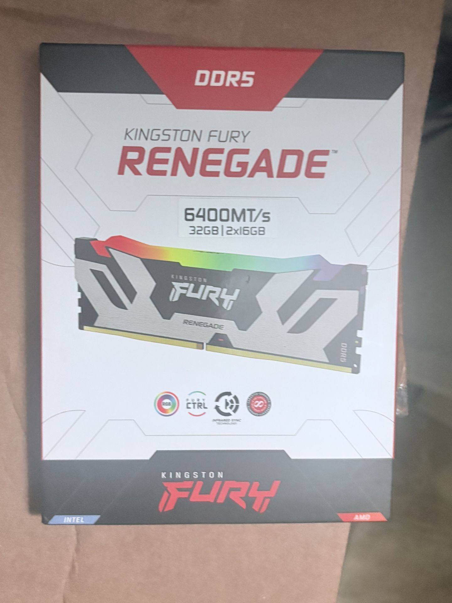 Kingston FURY Renegade DDR5 RGB – 32GB (2x16GB) 6400MT/s – Brand New