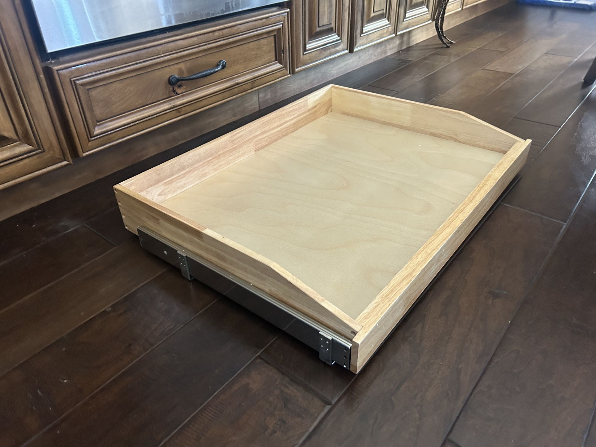 Slide Out Maple Kitchen Cabinet Drawer NEW