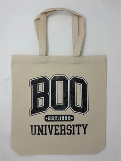 Halloween Boo University Canvas Tote Bag