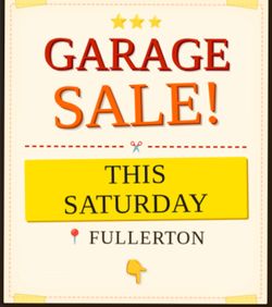 Garage Sale Saturday in Fullerton