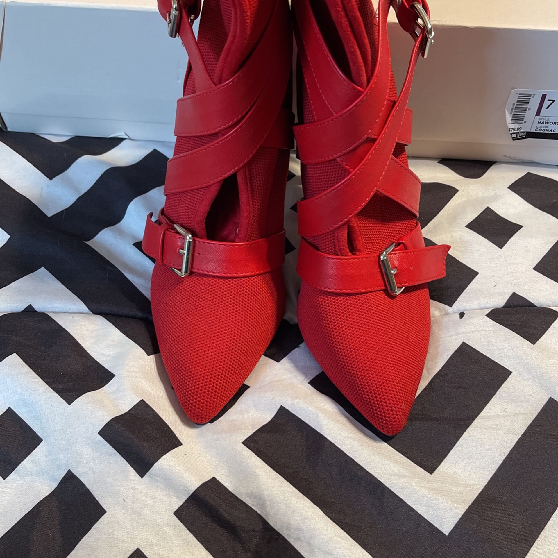 Womens Red Booties