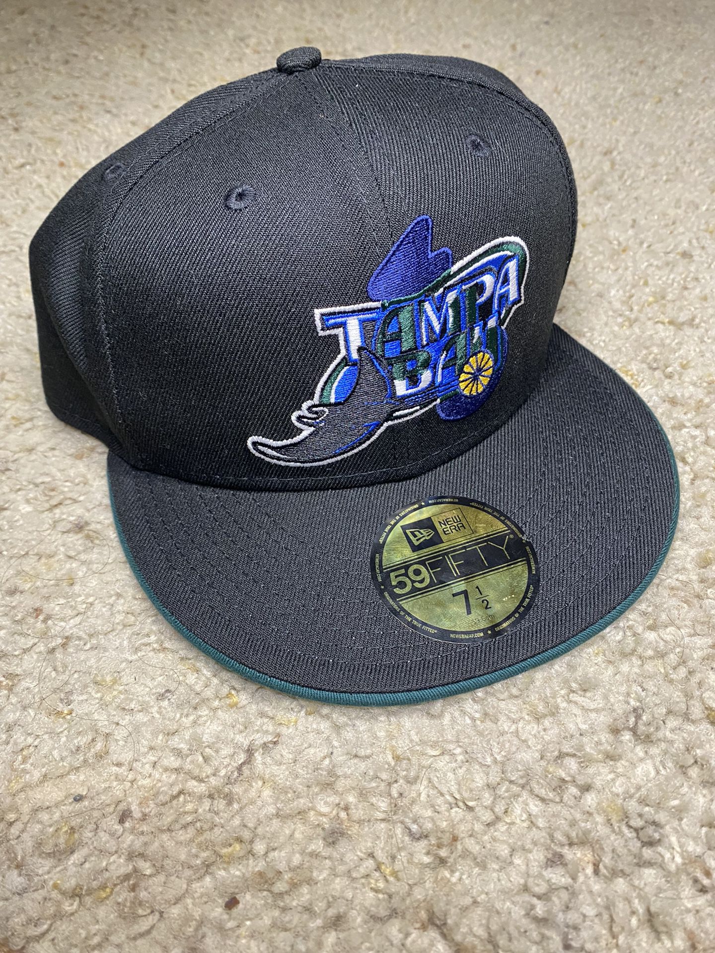  TAMPA BAY RAYS DOUBLE LOGO 59FIFTY FITTED 7 1/2 Sold Out!!