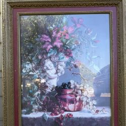 Pair Of Cherub Angel Picture Frame