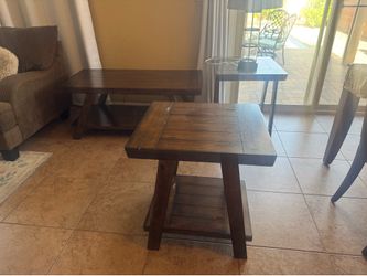 Coffee table and 2 end tables