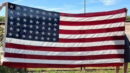 Vintage 48 Star American Flag 9.5x5’