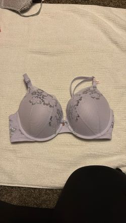 Lilac Push Up Bra With Flower Design 