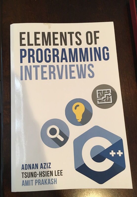 Elements Of Programming Interviews, C Book For Sale In